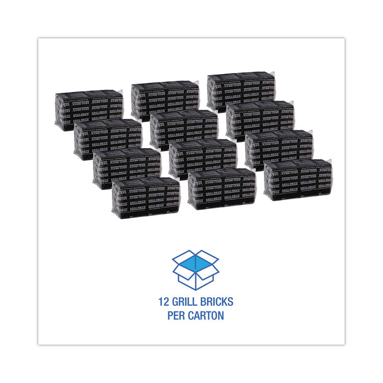 Boardwalk® Grill Brick, 8 x 4, Black, 12/Carton (BWKGB12PC)