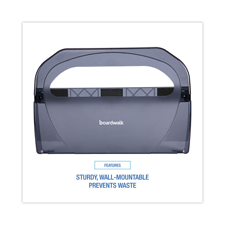 Boardwalk® Toilet Seat Cover Dispenser, 17.25 x 3.13 x 11.75, Smoke Black (BWKTS510SBBWEA)