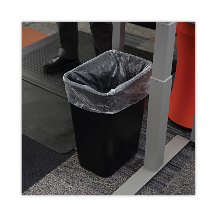Boardwalk® Soft-Sided Wastebasket, 41 qt, Plastic, Black (BWK41QTWBBLA)