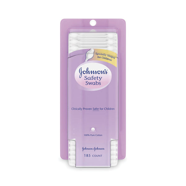 Johnson & Johnson® Pure Cotton Swabs, Safety Swabs, 185/Pack (JOJ002948) Each