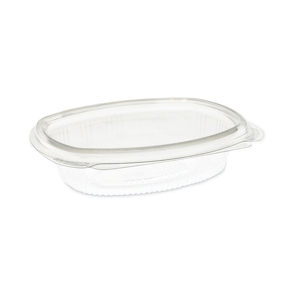 Pactiv Evergreen EarthChoice Recycled PET Hinged Container, 8 oz, 4.92 x 5.87 x 1.32, Clear, Plastic, 200/Carton (PCT0CA910080000) Case of 200
