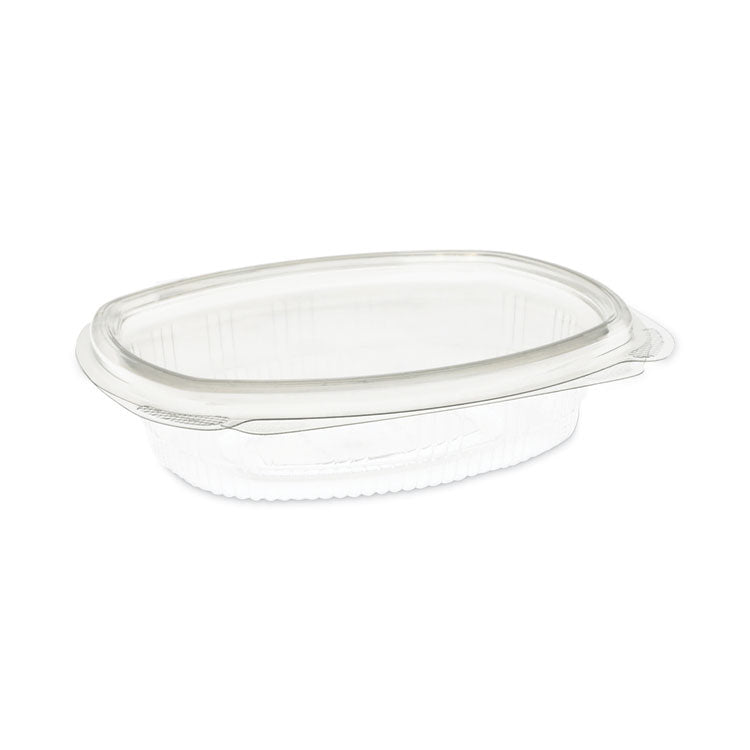 Pactiv Evergreen EarthChoice Recycled PET Hinged Container, 8 oz, 4.92 x 5.87 x 1.32, Clear, Plastic, 200/Carton (PCT0CA910080000) Case of 200