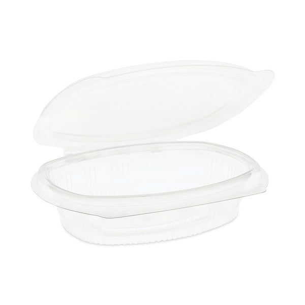 Pactiv Evergreen EarthChoice Recycled PET Hinged Container, 8 oz, 4.92 x 5.87 x 1.32, Clear, Plastic, 200/Carton (PCT0CA910080000) Case of 200