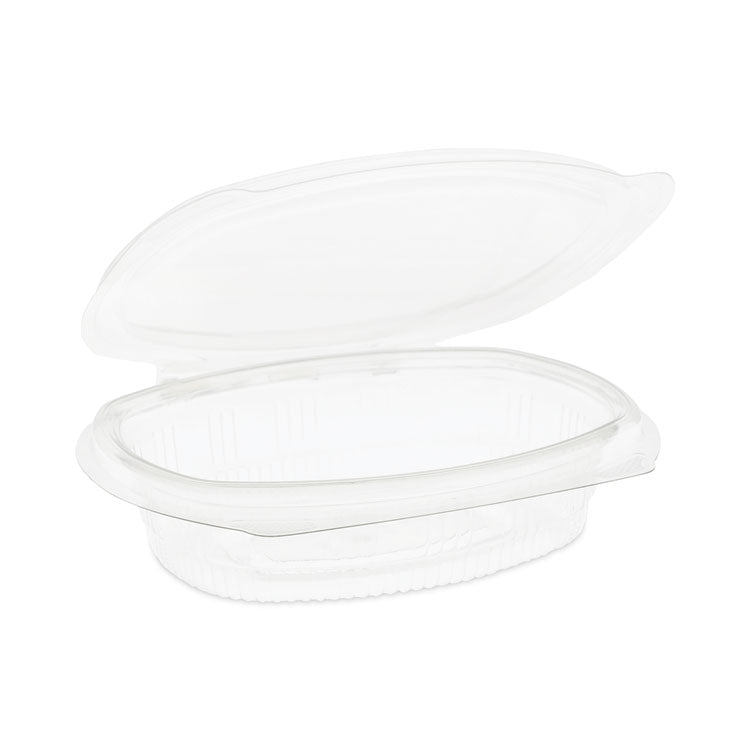Pactiv Evergreen EarthChoice Recycled PET Hinged Container, 8 oz, 4.92 x 5.87 x 1.32, Clear, Plastic, 200/Carton (PCT0CA910080000) Case of 200