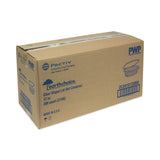 Pactiv Evergreen EarthChoice Recycled PET Hinged Container, 12 oz, 4.92 x 5.87 x 1.89, Clear, Plastic, 200/Carton (PCT0CA910120000) Case of 200