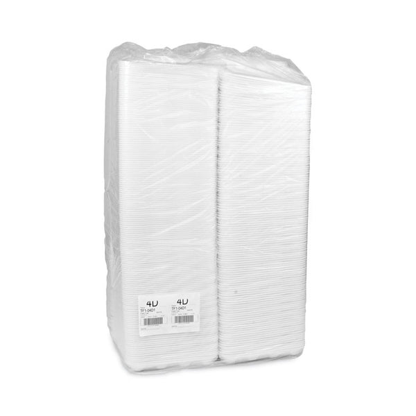 Pactiv Evergreen Meat Tray, #4D, 9.5 x 7 x 1.25, White, Foam, 500/Carton (PCT0TF104D10000) Case of 500