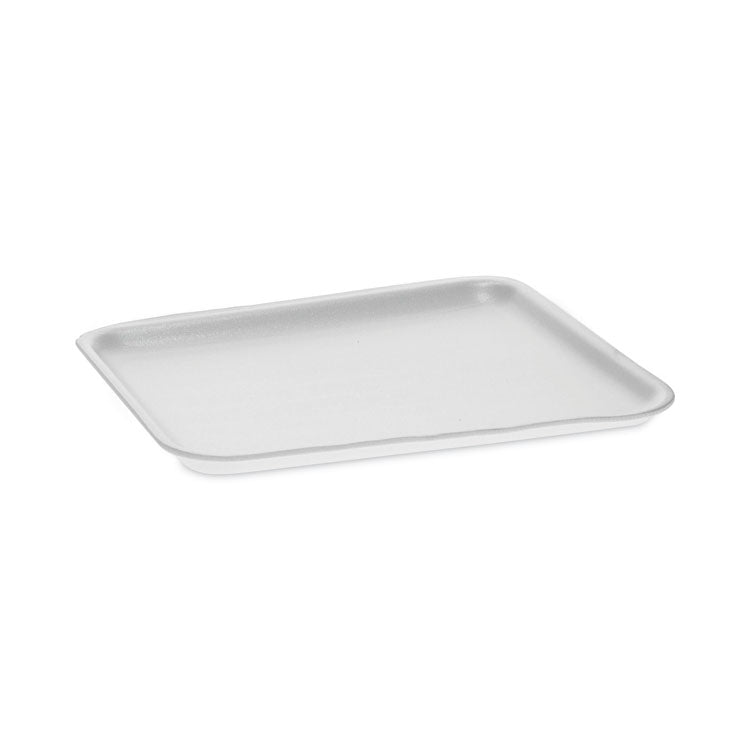 Pactiv Evergreen Supermarket Tray, #8S, 10 x 8 x 0.65, White, Foam, 500/Carton (PCT0TF108S00000)