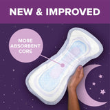 Poise® Fresh Protection™ Overnight Bladder Control Pad 5.3 Inch Length Heavy Absorbency Sodium Polyacrylate Core One Size Fits Most (1224724_CS) 44/CS