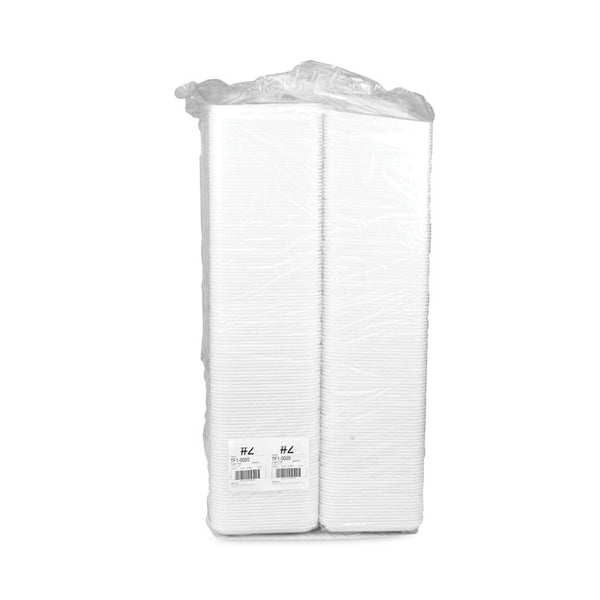 Pactiv Evergreen Supermarket Tray, #2, 8.2 x 5.7 x 0.91, White, Foam ,500/Carton (PCT0TF100200000) Case of 500