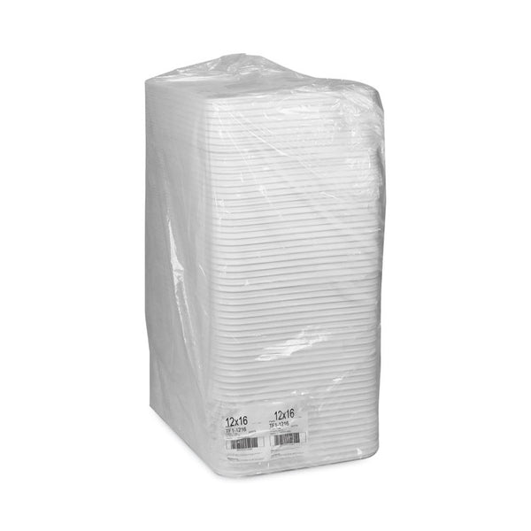 Pactiv Evergreen Supermarket Tray, #1216, 16.25 x 12.63 x 0.63, White, Foam, 100/Carton (PCT0TF112160000) Case of 100