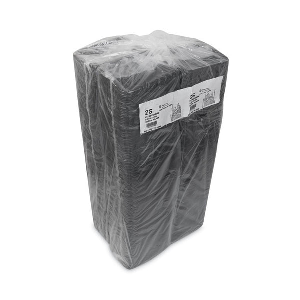 Pactiv Evergreen Supermarket Tray, #2S, 8.2 x 5.7 x 0.65, Black, Foam, 500/Carton (PCT0TFB02S00000) Case of 500