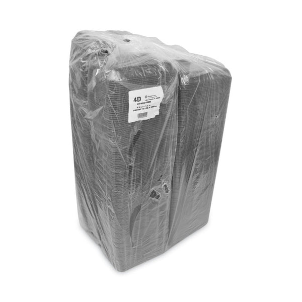 Pactiv Evergreen Supermarket Tray, #4D1, 9.5 x 7 x 1.25, Black, Foam, 500/Carton (PCT0TFB04D10000) Case of 500