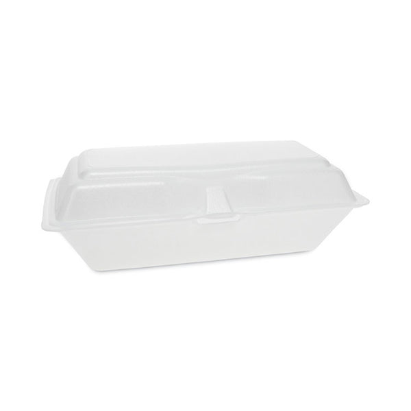 Pactiv Evergreen Foam Hinged Lid Containers, Single Tab Lock Hoagie, 9.75 x 5 x 3.25, White, 560/Carton (PCT0TH10099Y000) Case of 560