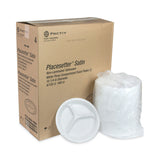 Pactiv Evergreen Placesetter Satin Non-Laminated Foam Dinnerware, 3-Compartment Plate, 10.25" dia, White, 540/Carton (PCT0TH10044000Y)