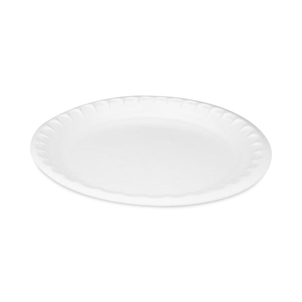 Pactiv Evergreen Placesetter Deluxe Laminated Foam Dinnerware, Plate, 10.25" dia, White, 540/Carton (PCT0TK10010000Y)