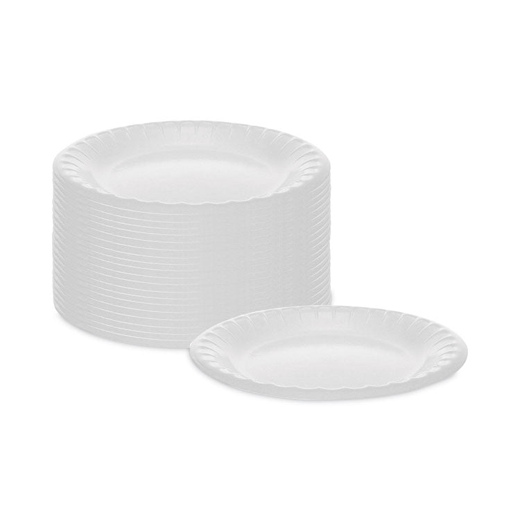 Pactiv Evergreen Placesetter Deluxe Laminated Foam Dinnerware, Plate, 6" dia, White, 1,000/Carton (PCT0TK100060000)