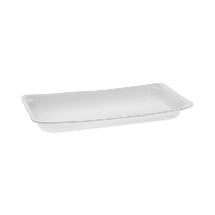 Pactiv Evergreen Supermarket Tray, #10P, 10.75 x 5.5 x 1.2, White, Foam, 400/Carton (PCT51P110P)