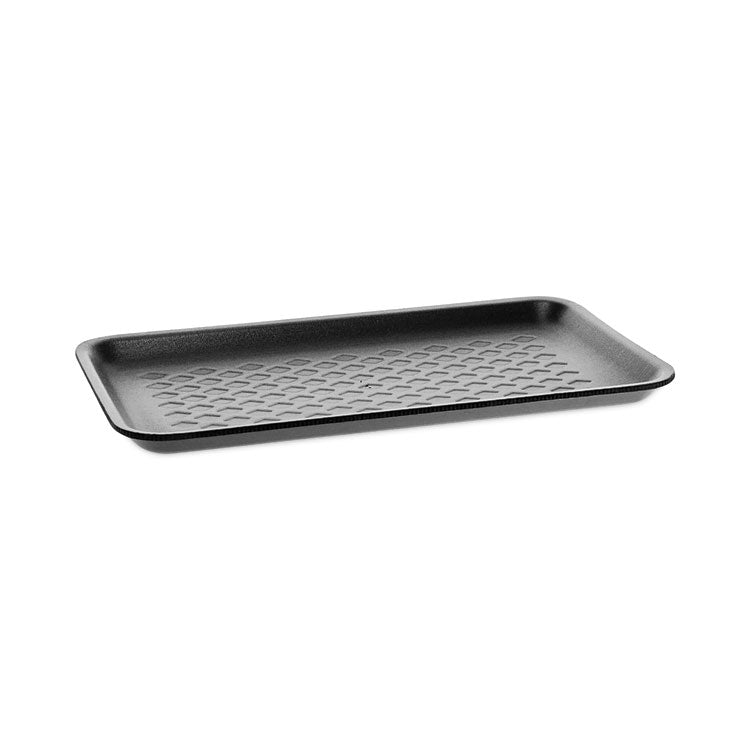 Pactiv Evergreen Supermarket Tray, #10S, 10.88 x 5.88 x 0.69, Black, Foam, 500/Carton (PCT51P910S)