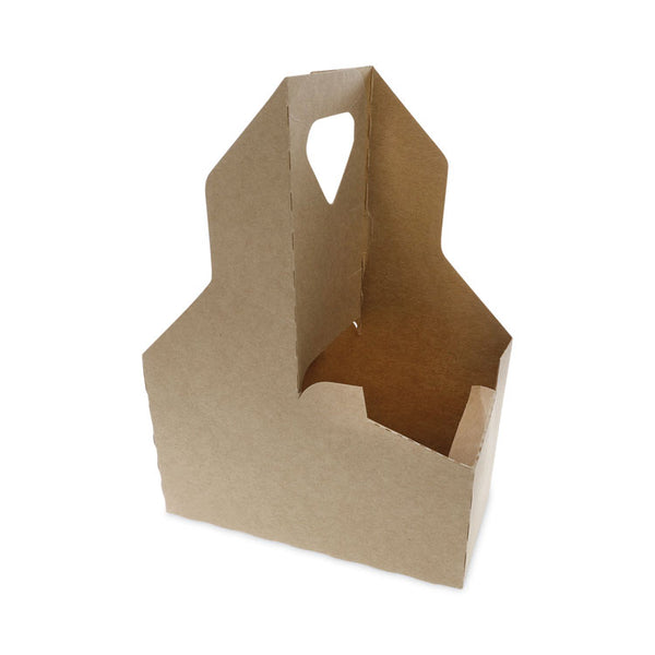 Pactiv Evergreen Paperboard Cup Carrier, Up to 44 oz, Two to Four Cups, Natural, 250/Carton (PCTD24CPCRY44) Case Of 250