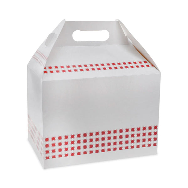 Pactiv Evergreen Paperboard Barn Box with Handle, 9 x 5 x 4.5, Basketweave, Paper, 150/Carton (PCTDBRNL) Case of 150