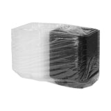 Pactiv Evergreen EarthChoice Vented Dual Color Microwavable Hinged Lid Container, 33oz, 8.5x8.5x3, 3-Compartment, Black/Clear, Plastic, 150/CT (PCTDC858330B000) Case of 150