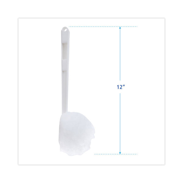 Boardwalk® Toilet Bowl Mop, 12" Handle, White (BWK00160EA) Each