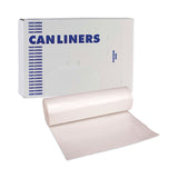 Boardwalk® High-Density Can Liners, 33 gal, 14 microns, 33" x 38", Natural, 25 Bags/Roll, 10 Rolls/Carton (BWK334016)