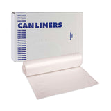 Boardwalk® High-Density Can Liners, 45 gal, 13 microns, 40" x 46", Natural, 25 Bags/Roll, 10 Rolls/Carton (BWK404616) Case of 250