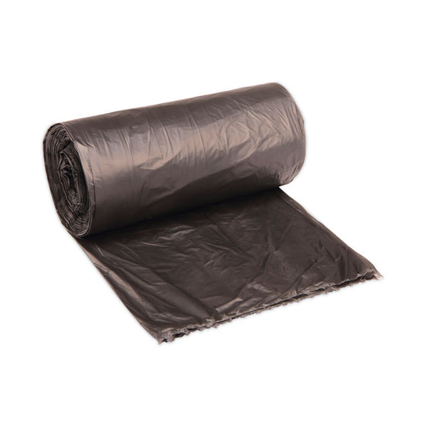 Boardwalk® High-Density Can Liners, 45 gal, 19 microns, 40" x 46", Black, 25 Bags/Roll, 6 Rolls/Carton (BWK404622BLK) 6 Rolls