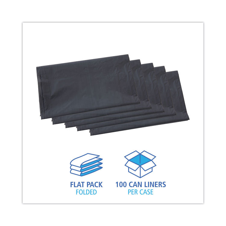 Boardwalk® Linear Low Density Industrial Can Liners, 33 gal, 1.3 mil, 33 x 39, Gray, 100/Carton (BWKG3339G) Case of 100