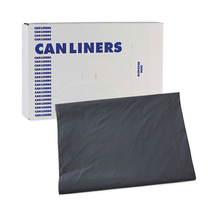 Boardwalk® Linear Low Density Industrial Can Liners, 60 gal, 1.3 mil, 38 x 58, Gray, 100/Carton (BWKG3858G) Case of 100