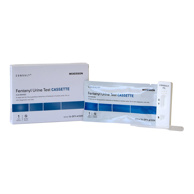McKesson Consult™ Drugs of Abuse Test Kit Fentanyl (OTC Approved) 5 Tests CLIA Waived (1246106_CS) 64/CS