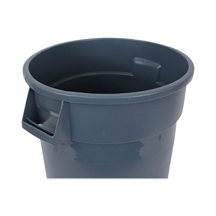 Boardwalk® Round Waste Receptacle, 32 gal, Linear-Low-Density Polyethylene, Gray (BWK32GLWRGRA)