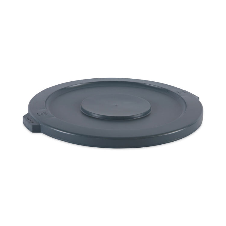 Boardwalk® Lids for 32 gal Waste Receptacle, Flat-Top, Round, Plastic, Gray (BWK32GLWRLIDG)