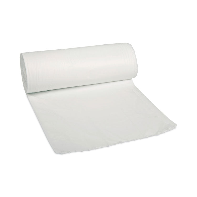 Boardwalk® Linear Low Density Can Liners, 30 gal, 0.62 mil, 30" x 36", White, 10 Bags/Roll, 20 Rolls/Carton (BWK511) Case of 200