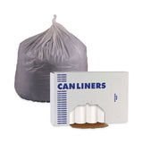 Boardwalk® Linear Low Density Can Liners, 55 gal, 0.63 mil, 38" x 58", White, 10 Bags/Roll, 10 Rolls/Carton (BWK515) Case of 100