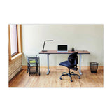 Safco® Vue Intensive-Use Mesh Task Chair, Supports Up to 500 lb, 18.5" to 21" Seat Height, Black Vinyl Seat/Back, Black Base (SAF3397BV) Each
