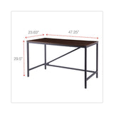 Alera® Industrial Series Table Desk, 47.25" x 23.63" x 29.5", Modern Walnut (ALELTD4824WA)