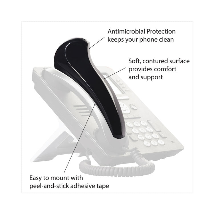 Softalk® Standard Telephone Shoulder Rest, 2.63 x 7.5 x 2.25, Black (SOF101M) Each