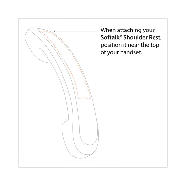 Softalk® Standard Telephone Shoulder Rest, 2.63 x 7.5 x 2.25, Black (SOF101M) Each