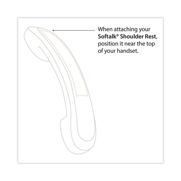 Softalk® Softalk Standard Telephone Shoulder Rest, 2.63 x 7.5 x 2.25, Charcoal (SOF102M) Each