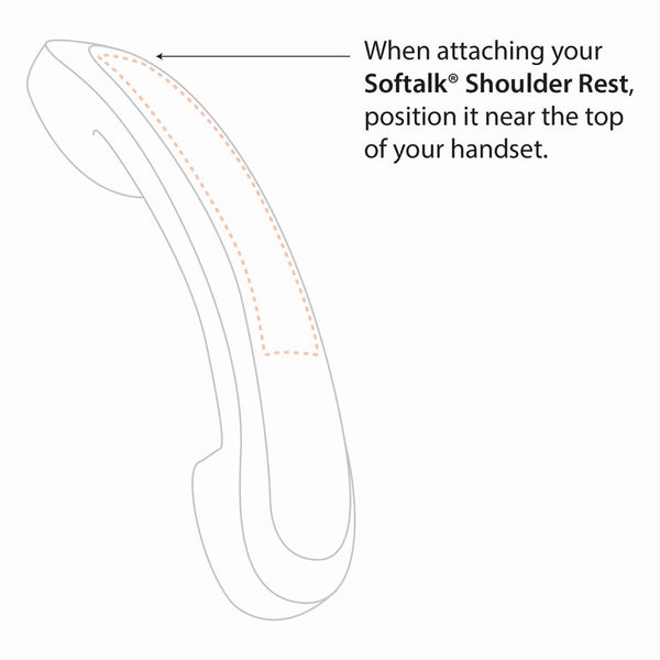 Softalk® Standard Telephone Shoulder Rest, 2.63 x 7.5 x 2.25, Pearl Gray (SOF133M) Each