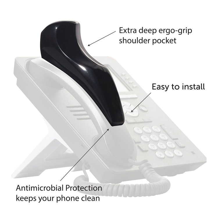 Softalk® Softalk II Telephone Shoulder Rest, 2 x 6.75 x 2.5, Black (SOF801M)
