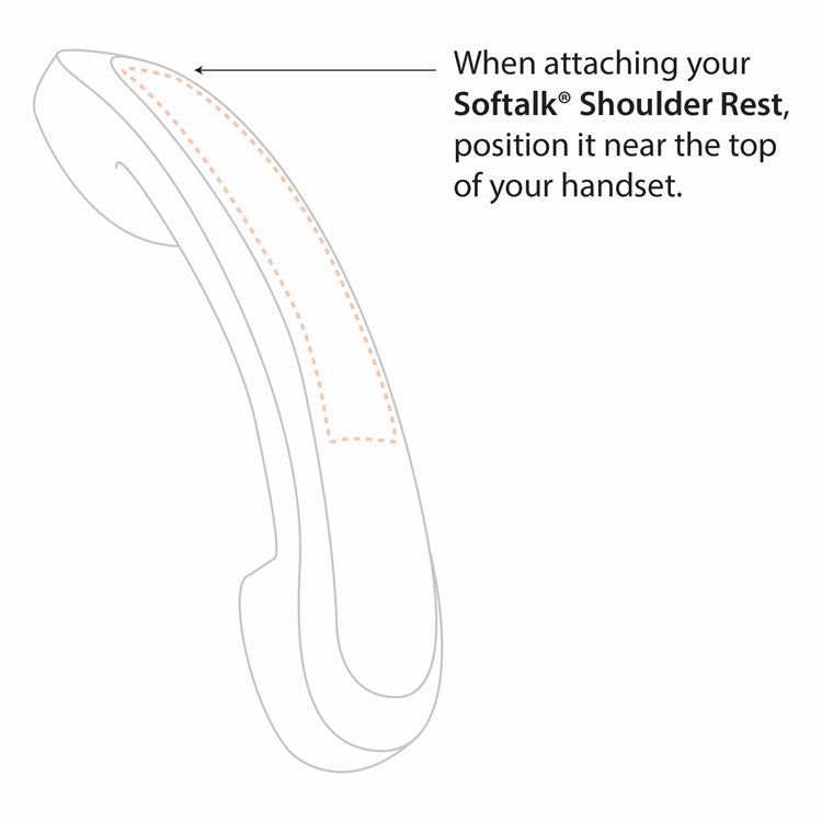 Softalk® Softalk II Telephone Shoulder Rest, 2 x 6.75 x 2.5, Black (SOF801M)
