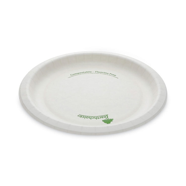 Pactiv Evergreen EarthChoice Pressware Compostable Dinnerware, Plate, 9" dia, White, 450/Carton (PCTPSP09EC)