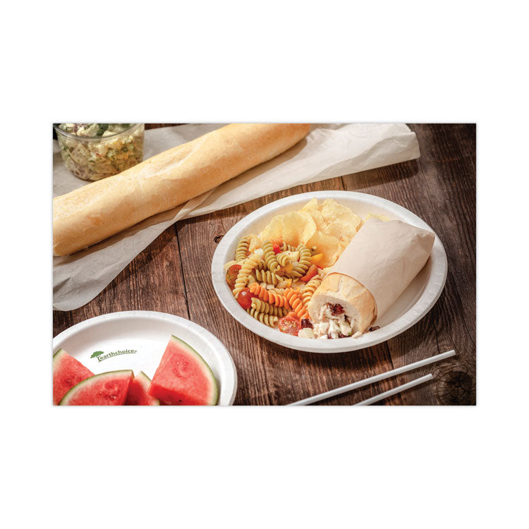 Pactiv Evergreen EarthChoice Pressware Compostable Dinnerware, Plate, 10" dia, White, 300/Carton (PCTPSP10EC) Case of 300