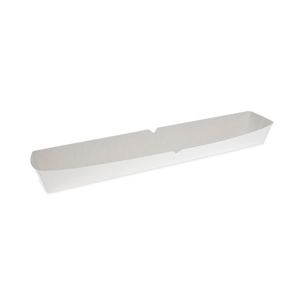 Pactiv Evergreen Paperboard Boat Basket, Hot Dog Tray with Perforations, 16 oz, 12.51 x 2.06 x 1.75, White, Paper, 500/Carton (PCTDDOGPRF) Case of 500