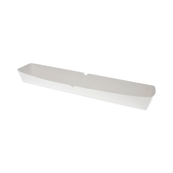 Pactiv Evergreen Paperboard Boat Basket, Hot Dog Tray with Perforations, 16 oz, 12.51 x 2.06 x 1.75, White, Paper, 500/Carton (PCTDDOGPRF) Case of 500
