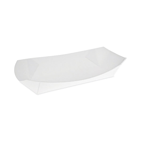 Pactiv Paper Hot Dog Tray with Perforations, 7.04 x 1.75 x 1.43, White, 1,000/Carton (PCTDDOGTPAC) Case of 1000