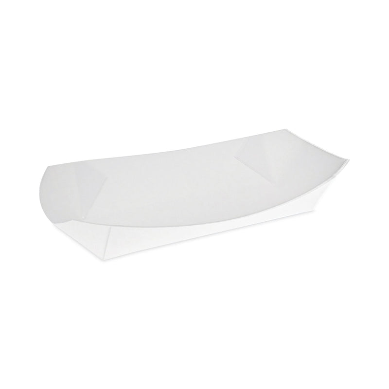 Pactiv Paper Hot Dog Tray with Perforations, 7.04 x 1.75 x 1.43, White, 1,000/Carton (PCTDDOGTPAC) Case of 1000